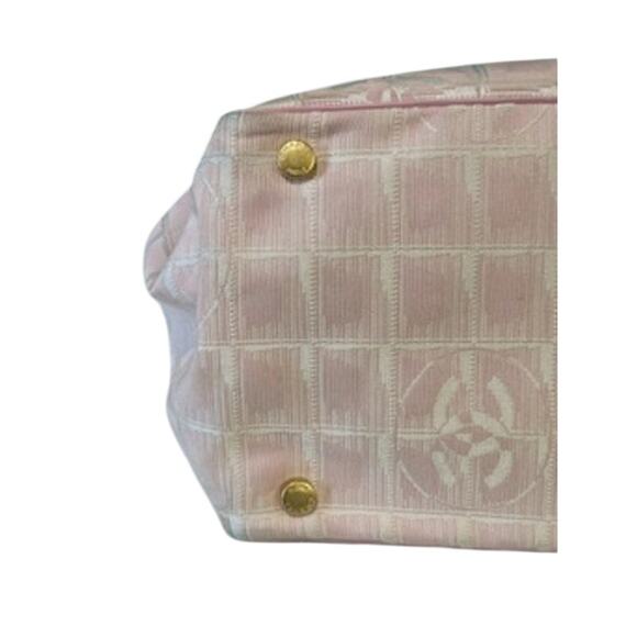 Chanel Travel Ligne Tote* Pink Tote*Rare Color*Very good condition*Hologram*COA - Picture 12 of 13